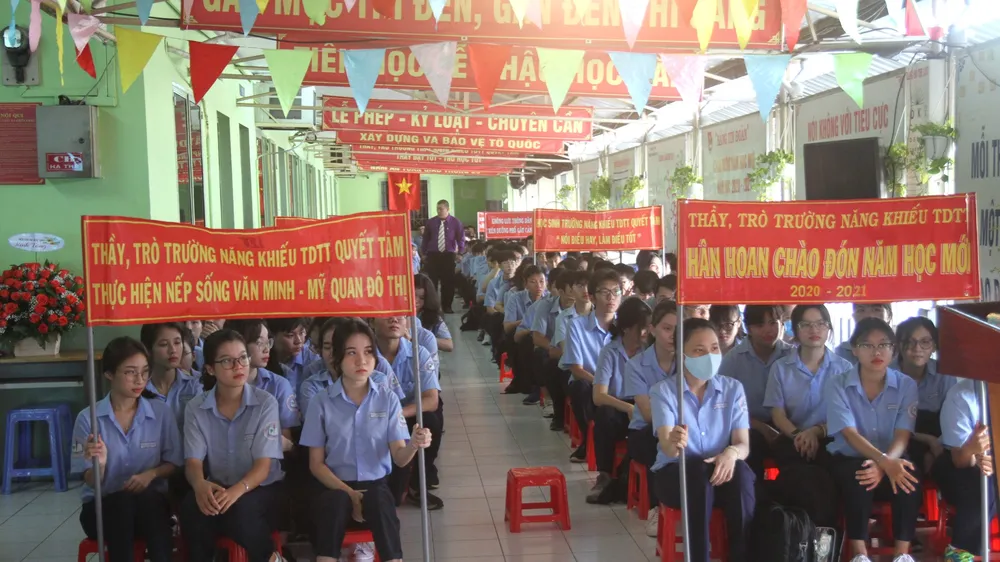 Nhiều VĐV theo học tại trường THPT năng khiếu TDTT TPHCM. Ảnh: NGUYỄN ANH
