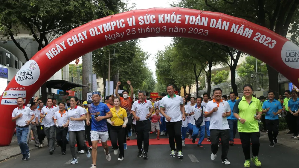 Sự kiện có sự tham gia của Giám đốc Trung tâm Huấn luyện và Thi đấu TDTT TPHCM Nguyễn Đăng Khánh cùng đại diện UBND, phòng, ban quận 3