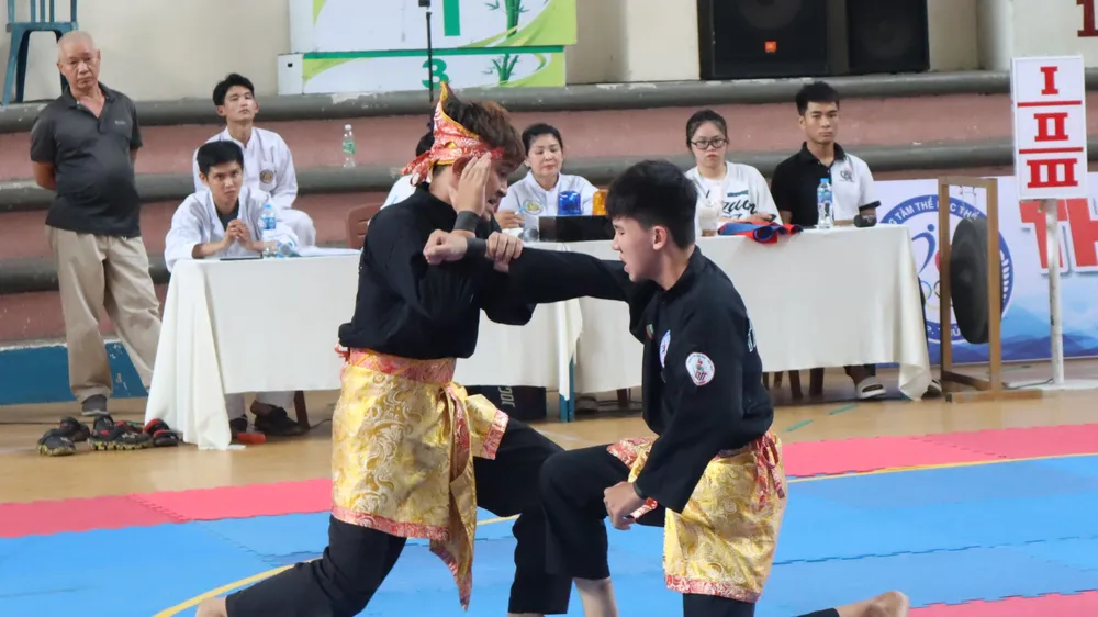 Hơn 300 VĐV tranh tài tại giải vô địch pencak silat TPHCM 2023. Ảnh: THANH TÙNG