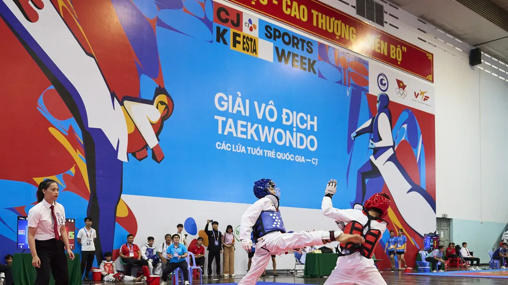 Nhiều màn tranh tài hấp dẫn tại giải Vô địch taekwondo các lứa tuổi trẻ quốc gia CJ 2024