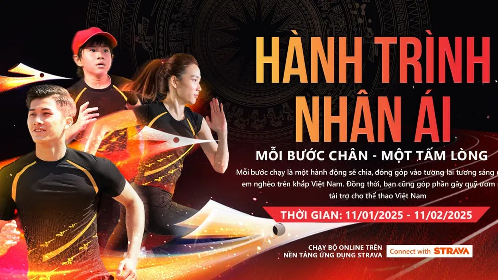 Mỗi bước chân chạy của người tham gia đều hướng đến mục tiêu gây quỹ hỗ trợ các tài năng thể thao