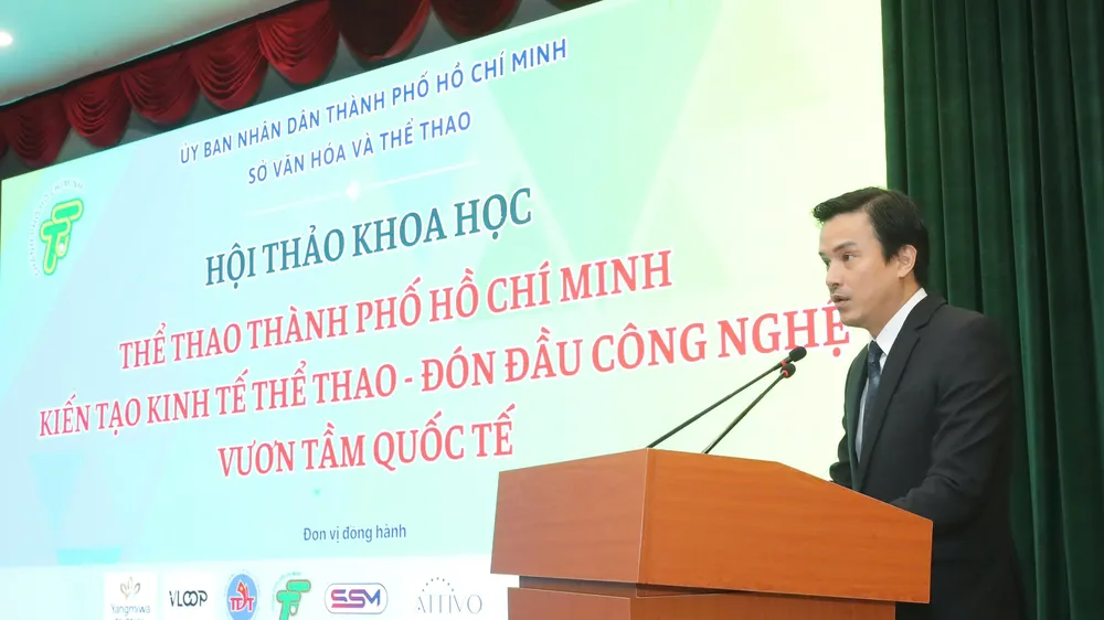 Phó Giám đốc Sở VH-TT TPHCM Nguyễn Nam Nhân đánh giá cao tầm quan trọng của Hội thảo trong việc phát triển thể thao TPHCM