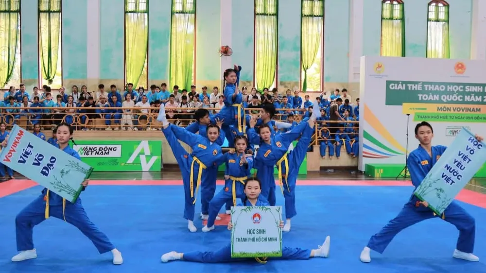 Đội tuyển Vovinam TPHCM dẫn đầu tại giải