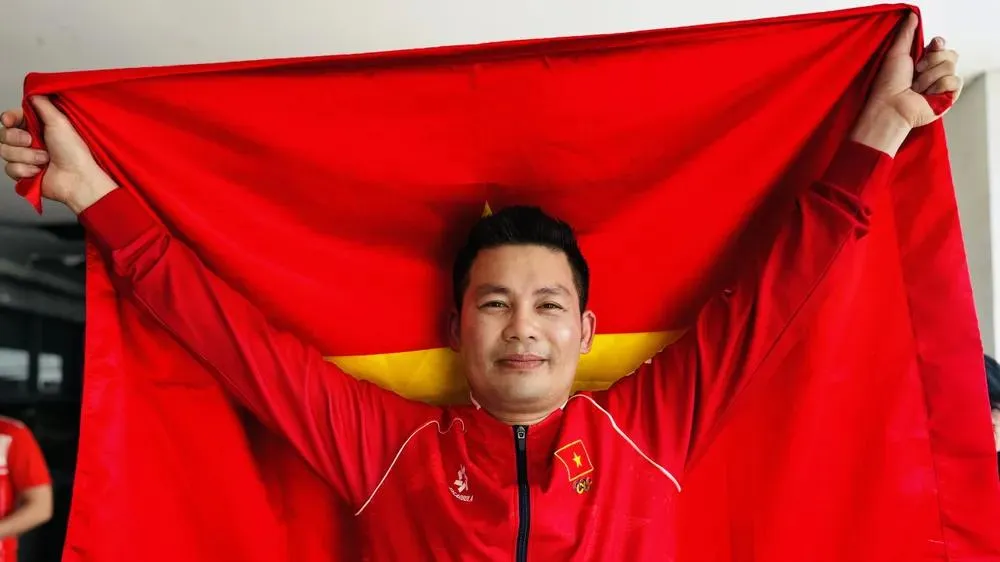 Hà Minh Thành giành HCV nội dung 25m súng ngắn bắn nhanh cá nhân nam. Ảnh: DŨNG PHƯƠNG