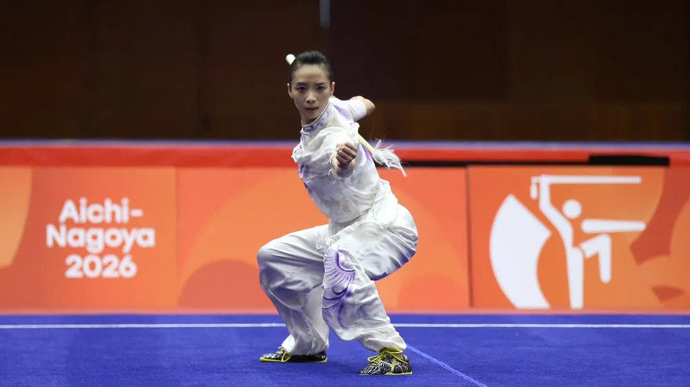 Tuyển thủ wushu Dương Thúy Vi giành HCĐ ASIAD 20. Ảnh: NGUYỄN HIẾU