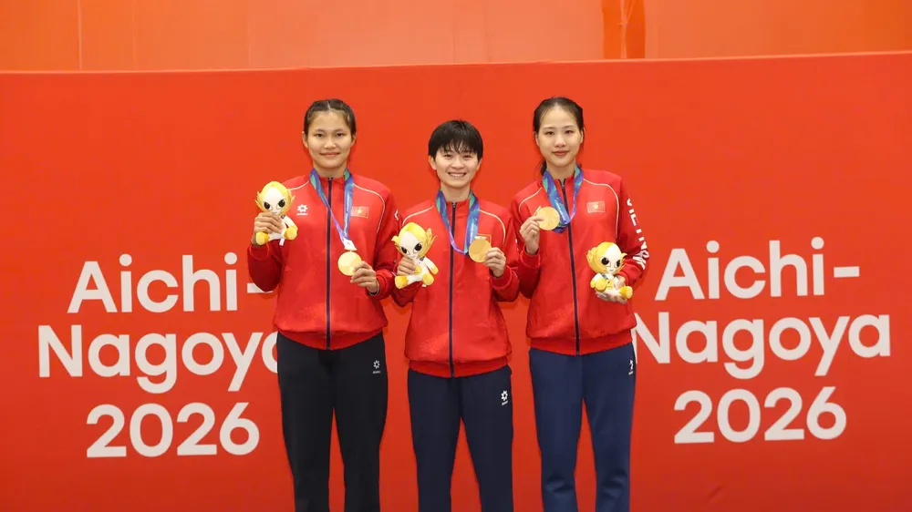 Cầu mây đôi nữ giành HCV ASIAD 20. Ảnh: TAM NINH