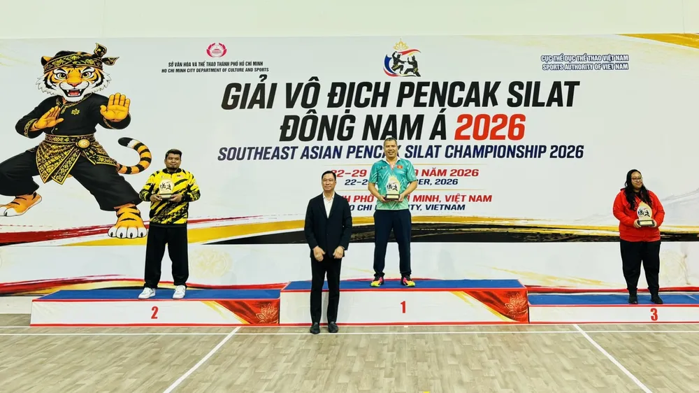 Đội tuyển pencak silat Việt Nam giành hạng nhất toàn đoàn giải vô địch Đông Nam Á. Ảnh: THANH TÙNG 