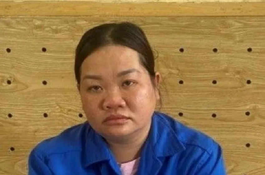 Đối tượng Yến tại cơ quan điều tra