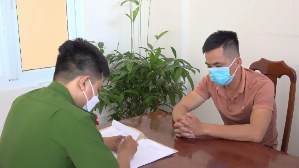 Đối tượng Trương Công Duy tại cơ quan điều tra