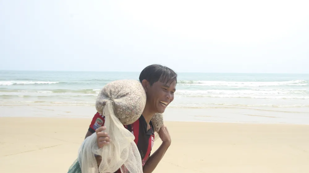 Ngư dân vùng bãi ngang Quảng Trị được mùa ốc ruốc