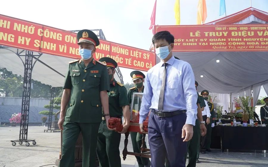 Quảng Trị: Truy điệu, an táng 24 hài cốt liệt sĩ hy sinh tại Lào 