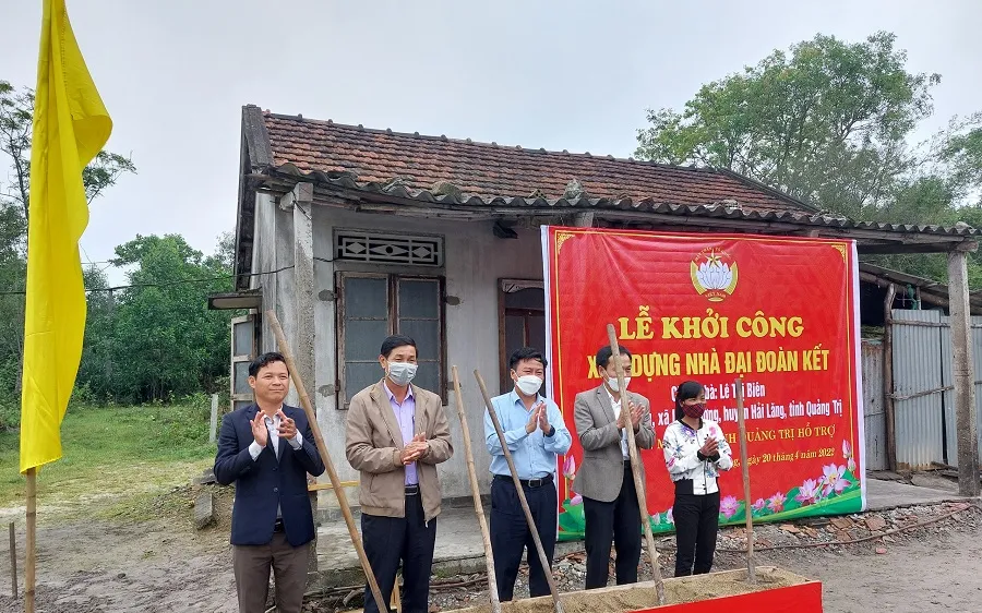 Quảng Trị: Khởi công 4 nhà đại đoàn kết hỗ trợ các hộ gia đình khó khăn