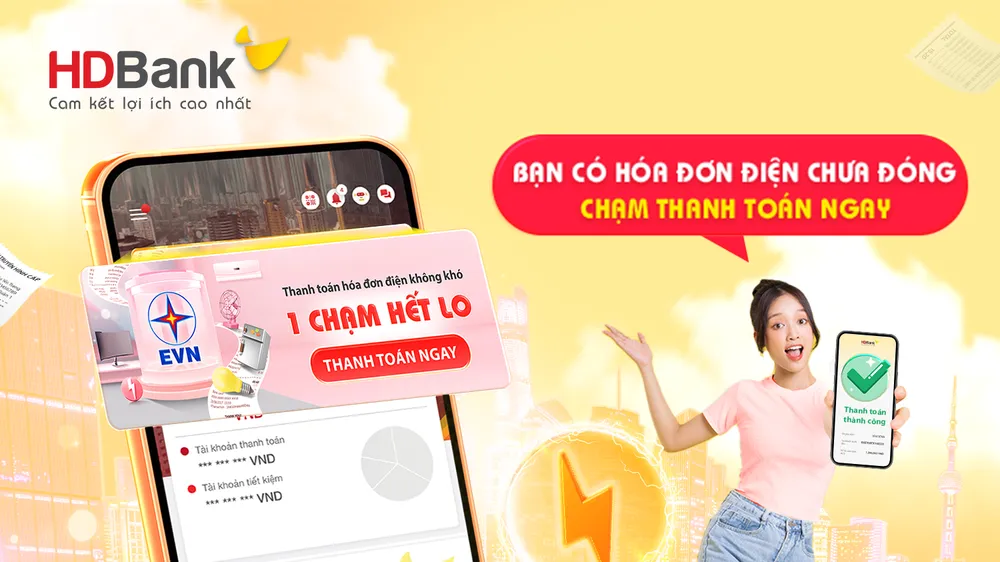 Tính năng “1 chạm” nâng cấp độ cho App HDBank 