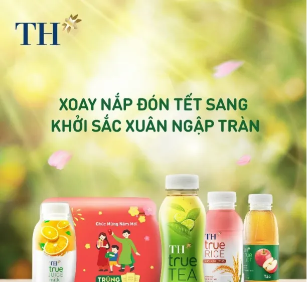 "Xoay nắp" đồ uống TH, trúng 14 lượng vàng cùng hàng ngàn quà tặng đón năm mới khởi sắc