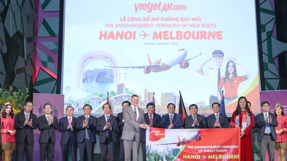 Vietjet công bố đường bay Melbourne – Hà Nội tại Diễn đàn Doanh nghiệp Việt Nam – Australia 2024