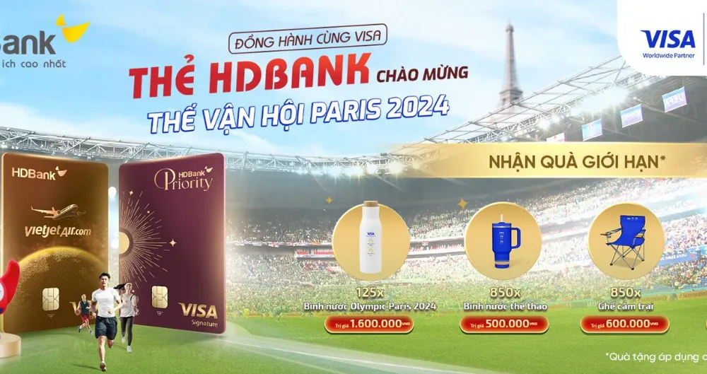 Thẻ tín dụng HDBank chào đón Thế vận hội Paris 2024 với loạt ưu đãi hấp dẫn