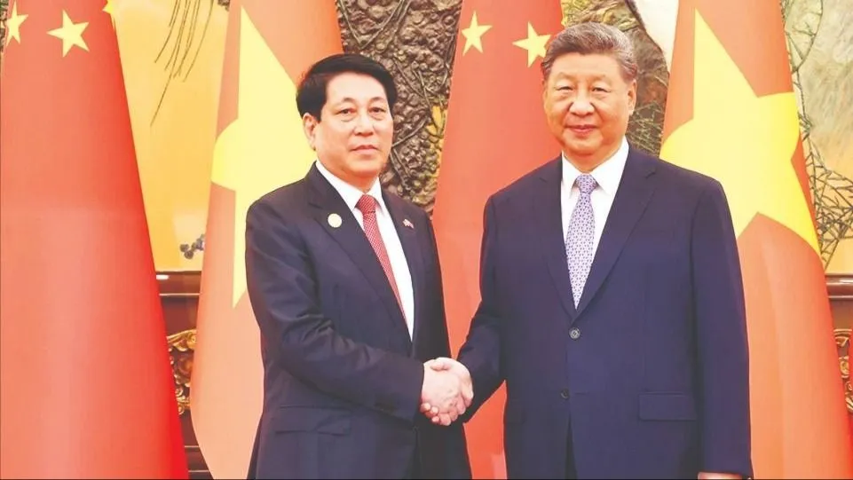 Chủ tịch nước Lương Cường hội đàm với Tổng Bí thư, Chủ tịch nước Trung Quốc Tập Cận Bình
