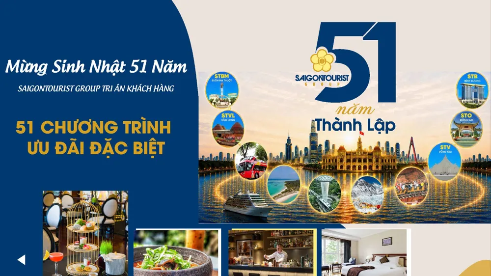 Mừng sinh nhật 51 năm, Saigontourist Group tri ân khách hàng 51 chương trình ưu đãi đặc biệt