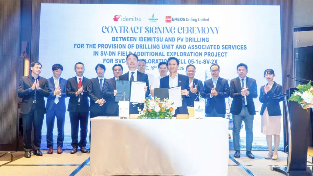 PV Drilling ký kết Hợp đồng cung cấp giàn khoan và các dịch vụ liên quan cho Idemitsu Gas Production (Vietnam) Co., Ltd. năm 2027