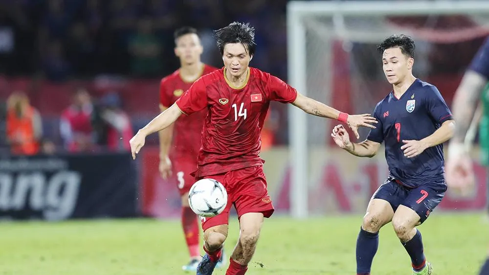 Tuấn Anh trong lần chạm trán với Thái Lan ở vòng loại World Cup 2022. Ảnh: DŨNG PHƯƠNG