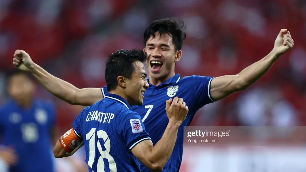 Thái Lan chưa nghĩ đến chuyện vô địch AFF Cup 2020 vì vẫn còn trận chung kết lượt về với Indonesia. Ảnh: GETTY