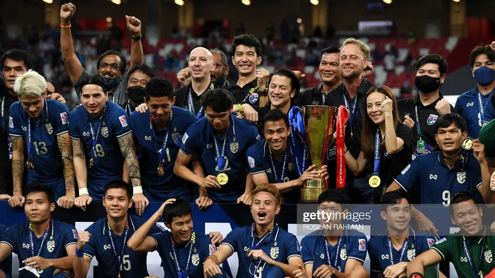 Thái Lan đăng quang AFF Cup 2020. Ảnh: GETTY