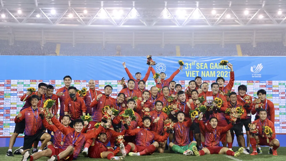 U23 Việt Nam giành tấm huy chương vàng SEA Games 31. ẢNH: DŨNG PHƯƠNG