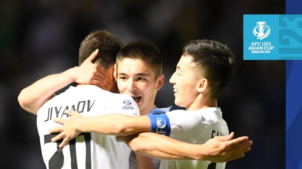 Uzbekistan trở thành đội tuyển đầu tiên lọt vào tứ kết Giải U23 châu Á 2022. ẢNH: AFC