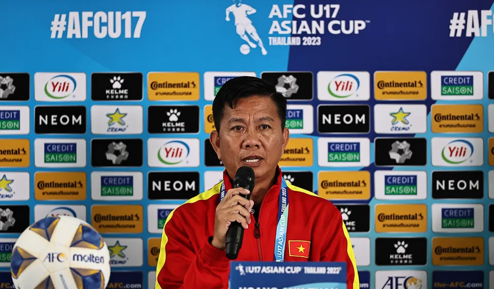 HLV Hoàng Anh Tuấn tự tin vào các tuyển thủ U17 Việt Nam trước vòng chung kết U17 châu Á 2023. 