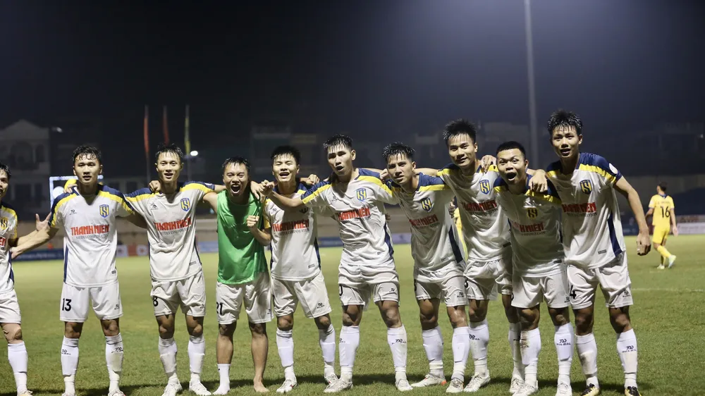 U21 SLNA vào bán kết Giải U21 quốc gia 2023 nhờ sự tỏa sáng của các tuyển thủ Olympic Việt Nam. ẢNH: KHẢ HÒA.