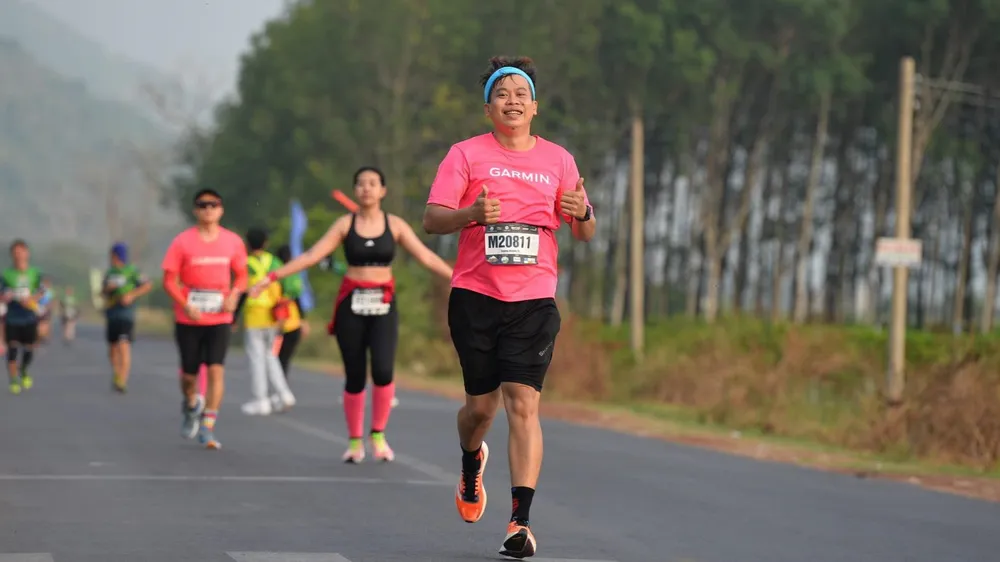 Runner Dương Hoàng Vũ tham dự cuộc thi chạy ở Tây Ninh năm 2023. ẢNH: FBNV 