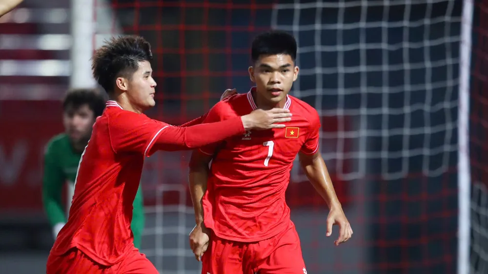 U20 Việt Nam giành chiến thắng thứ 2 tại vòng loại Giải U20 châu Á 2025. ẢNH: MINH HOÀNG 