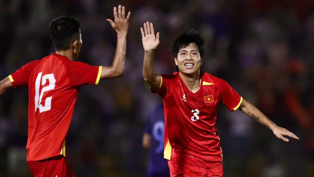 Đội tuyển Việt Nam giành chiến thắng trước Campuchia ở trận giao hữu thuộc FIFA Days tháng 3. ẢNH: DŨNG PHƯƠNG 