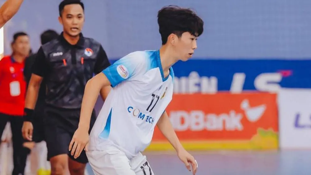 Tân binh Nguyễn Tiến Hùng của đội tuyển futsal Việt Nam. ẢNH: FBNV