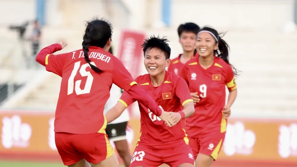 Đội tuyển nữ Việt Nam cần toan tính cho tấm vé dự World Cup nữ 2027. ẢNH: DŨNG PHƯƠNG 
