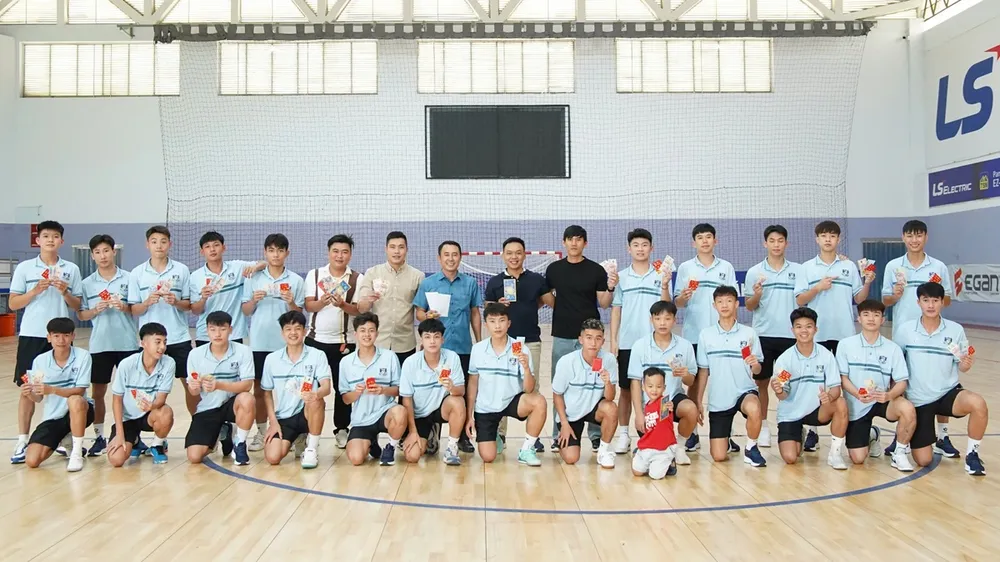 Đội futsal TPHCM hội quân trở lại, sẵn sàng chờ đón thử thách trong năm Bính Ngọ 2026. ẢNH: ANH TRẦN 