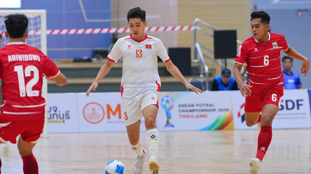 Đội tuyển futsal Việt Nam để thua đáng tiếc trước Indonesia. ẢNH: FAT