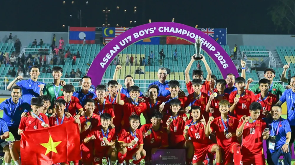 U17 Việt Nam gây tiếng vang trên truyền thông quốc tế. ẢNH: VFF 