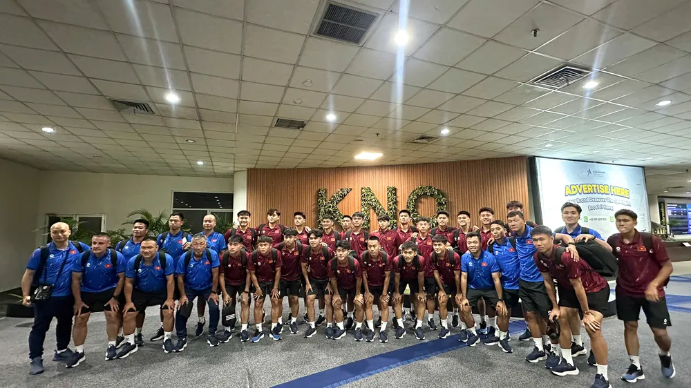 U19 Việt Nam đã đặt chân đến Medan (Indonesia) chuẩn bị tham dự Giải U19 Đông Nam Á 2026. ẢNH: NHẬT ĐOÀN 