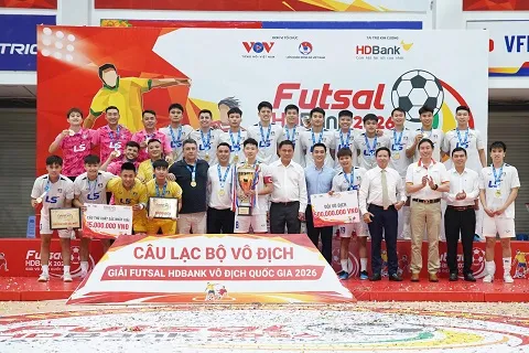 Thái Sơn Bắc đăng quang tại Giải Futsal VĐQG 2026. ẢNH: NGUYỄN KHANH