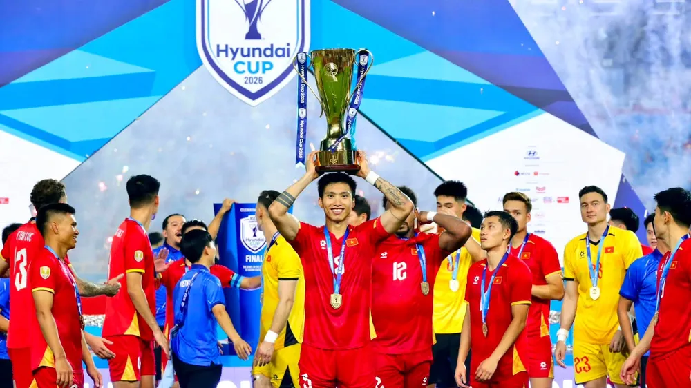 Tuyển thủ Đoàn Văn Hậu có lần thứ 2 đăng quang ASEAN Cup (ẢNH: FBNV)