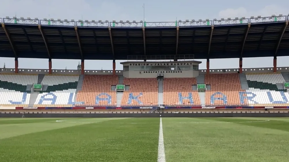 Sân Si Jalak Harupat tại Bandung (Indonesia) sẽ là nơi đội tuyển Việt Nam mở màn hành trình FIFA ASEAN Cup 2026. ẢNH: TÂM HÀ