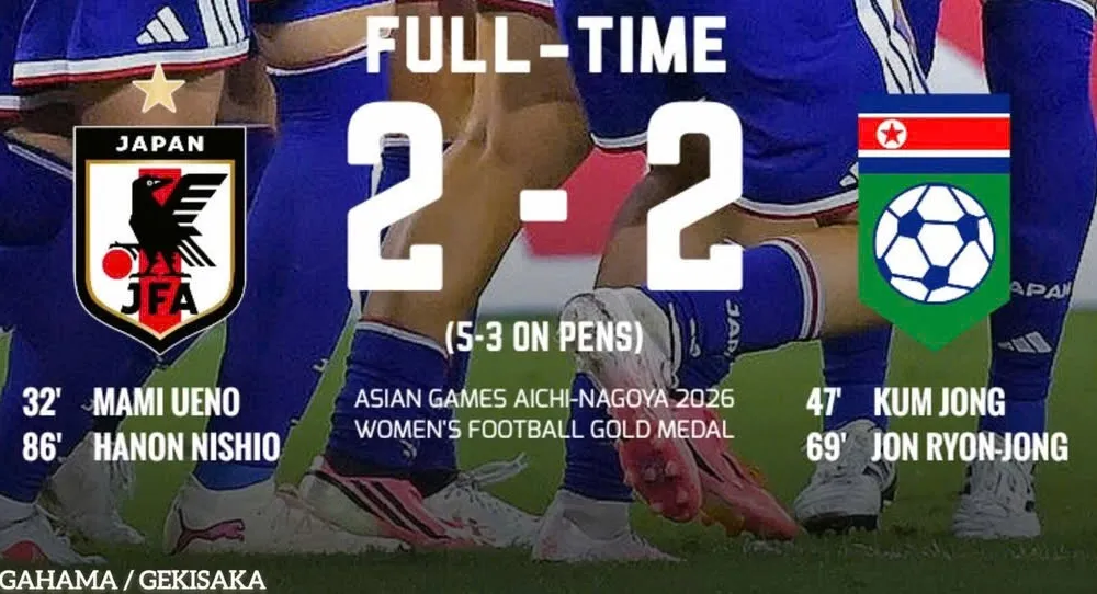 Bóng đá nữ Nhật Bản bảo vệ thành công ngôi hậu ASIAD. ẢNH: JFA