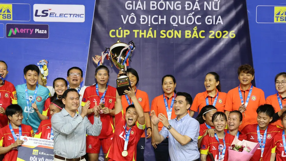 CLB nữ TPHCM đã sẵn sàng bắt đầu hành trình chinh phục Cúp các CLB nữ châu Á 2026-2027. ẢNH: HOÀNG TRIỀU