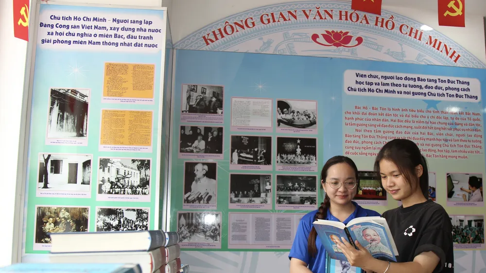 Không gian văn hóa Hồ Chí Minh tại Bảo tàng Tôn Đức Thắng. ẢNH: DŨNG PHƯƠNG