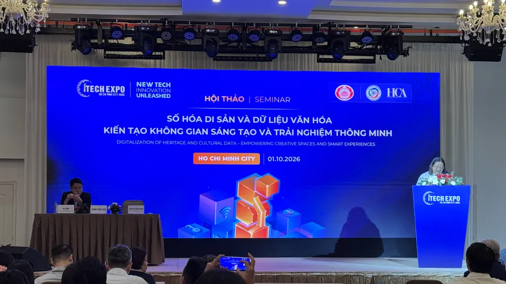 Ông Nguyễn Minh Nhựt, Phó Giám đốc Sở Văn hóa - Thể thao TPHCM, phát biểu đề dẫn Hội thảo.
