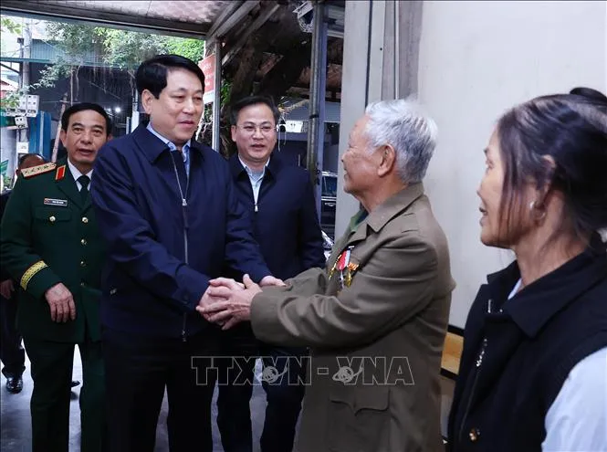 Chủ tịch nước Lương Cường thăm, chúc Tết người dân huyện Sìn Hồ, tỉnh Lai Châu