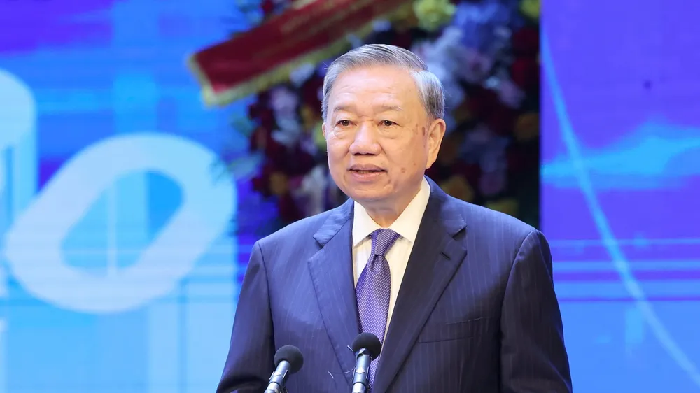 Tổng Bí thư Tô Lâm phát biểu tại Lễ kỷ niệm 80 năm Ngày truyền thống ngành Tài chính, sáng 8-8. Ảnh: QUANG PHÚC
