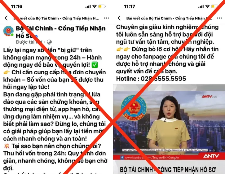 Cảnh báo tình trạng giả mạo Facebook Bộ Tài chính để lừa đảo