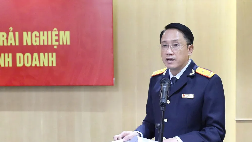 Ông Mai Sơn, Phó Cục trưởng Cục Thuế chủ trì hội nghị. Ảnh: Cục Thuế